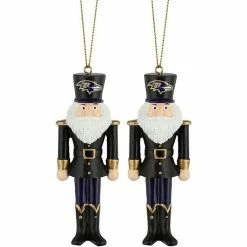 Budget 😀 Unbranded Baltimore Ravens 2-Pack Santa Nutcracker Ornament Set ✔️