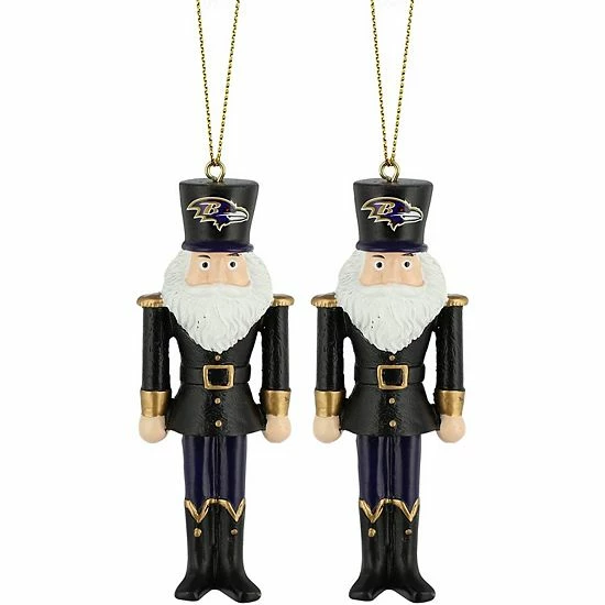 Budget ๐ Unbranded Baltimore Ravens 2-Pack Santa Nutcracker Ornament Set โ๏ธ