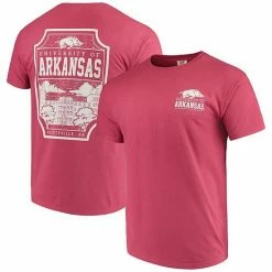 Best Sale 👍 Unbranded Men's Cardinal Arkansas Razorbacks Comfort Colors Campus Icon T-Shirt 👍