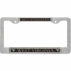 Promo ✨ Unbranded Pewter West Virginia Mountaineers Team Name License Plate Frame ✨