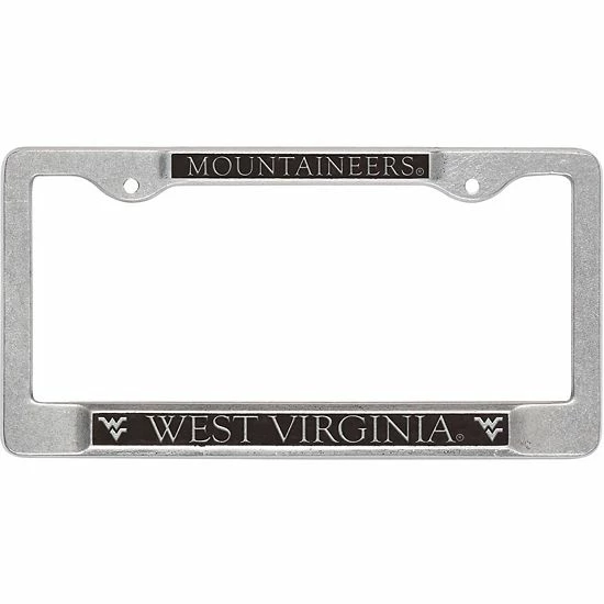 Promo ✨ Unbranded Pewter West Virginia Mountaineers Team Name License Plate Frame ✨