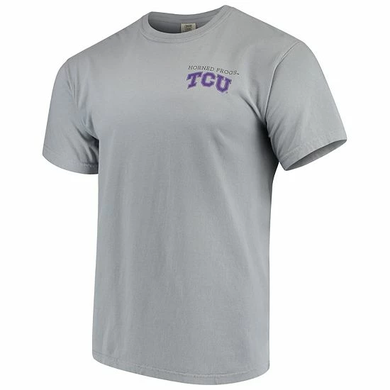 Coupon 😍 Unbranded Men's Gray TCU Horned Frogs Team Comfort Colors Campus Scenery T-Shirt ✔️ - Image 3