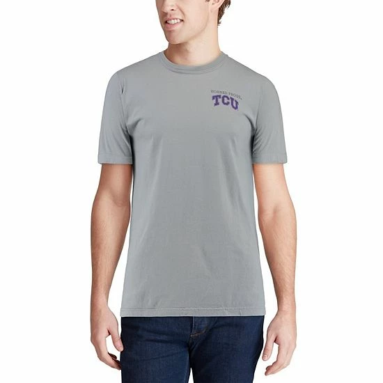 Coupon 😍 Unbranded Men's Gray TCU Horned Frogs Team Comfort Colors Campus Scenery T-Shirt ✔️ - Image 5