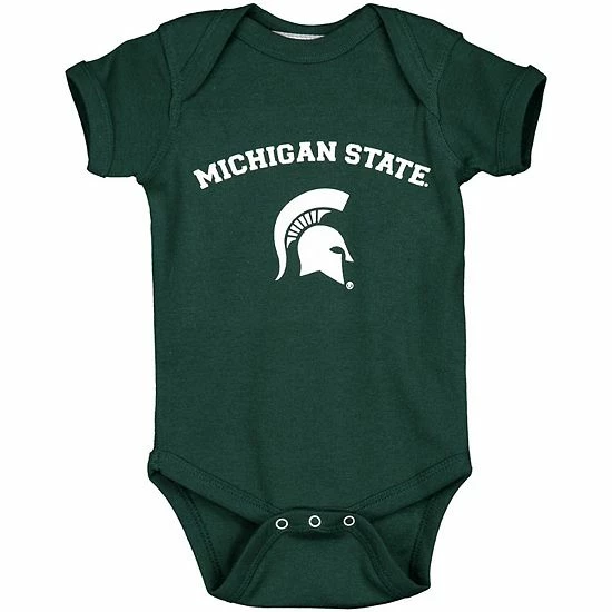 Discount ✨ Unbranded Infant Green Michigan State Spartans Arch & Logo Bodysuit 🤩