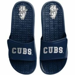 Discount 🎁 Unbranded Men's FOCO Chicago Cubs Retro Gel Slide 🩴 Sandals ✔️