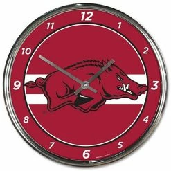 Outlet 🛒 Unbranded WinCraft Arkansas Razorbacks Chrome Wall Clock 😉