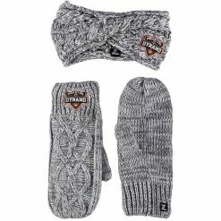 Coupon 🌟 Unbranded 👩 Women's ZooZatz Heathered Gray Houston Dynamo Headband & Mittens Set 😍
