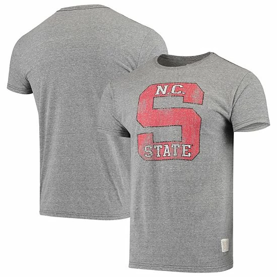 Promo โค๏ธ Unbranded Men's Original Retro Brand Heathered Gray NC State Wolfpack Vintage Logo Tri-Blend T-Shirt ๐