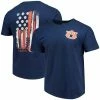 Cheapest 🎉 Unbranded Men's Navy Auburn Tigers ⚾ Baseball Flag Comfort Colors T-Shirt 💯