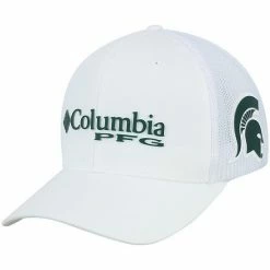 Cheap 👍 Unbranded Men's Columbia White Michigan State Spartans Collegiate PFG Flex Hat ⌛