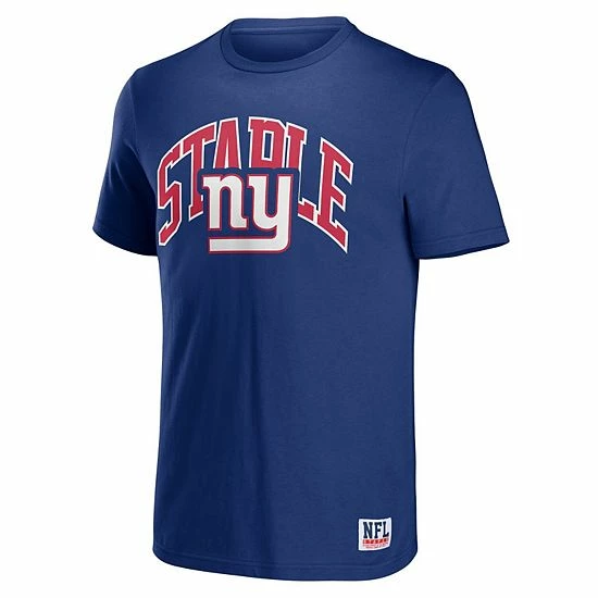 Wholesale 🥰 Unbranded Men's NFL X Staple Blue New York Giants Logo Lockup T-Shirt 🥰 - Image 3