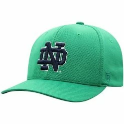 Wholesale 🎁 Unbranded Men's Top Of The World Green Notre Dame Fighting Irish Reflex Logo Flex Hat 🧨