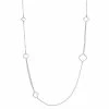 Discount 🛒 Unbranded Sterling Silver Square Accent Long Station Necklace 🔔