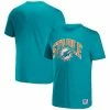 Best Sale 👍 Unbranded Men's NFL X Staple Aqua Miami Dolphins Logo Lockup T-Shirt ✔️