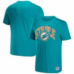 Best Sale 👍 Unbranded Men's NFL X Staple Aqua Miami Dolphins Logo Lockup T-Shirt ✔️