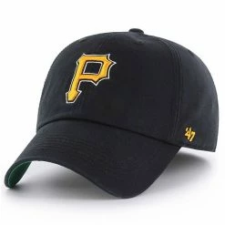 Outlet 🌟 Unbranded Men's '47 Black Pittsburgh Pirates Team Franchise Fitted Hat 😍