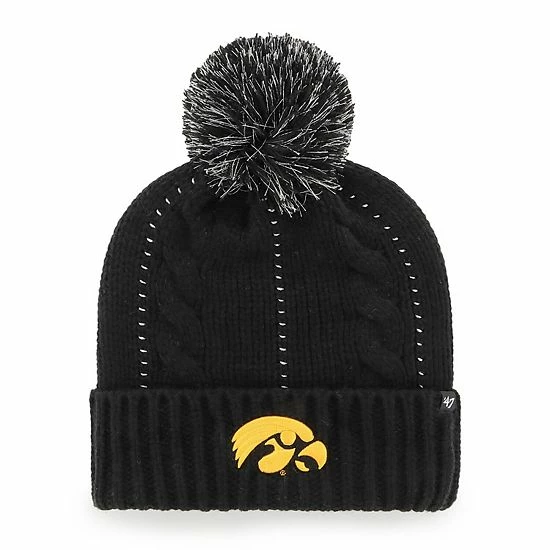 Best deal ๐ Unbranded ๐ฉ Women's '47 Black Iowa Hawkeyes Bauble Cuffed Knit Hat With Pom โญ
