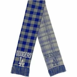 Outlet ✔️ Unbranded FOCO Los Angeles Dodgers Plaid Color Block Scarf 🤩
