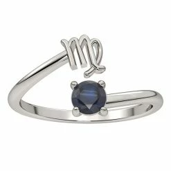 Best Pirce 👍 Unbranded Sterling Silver Sapphire Virgo Open Ring 💯