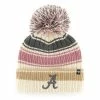 Top 10 ❤️ Unbranded 👩 Women's '47 Cream Alabama Crimson Tide Daphne Cuffed Knit Hat With Pom 💯