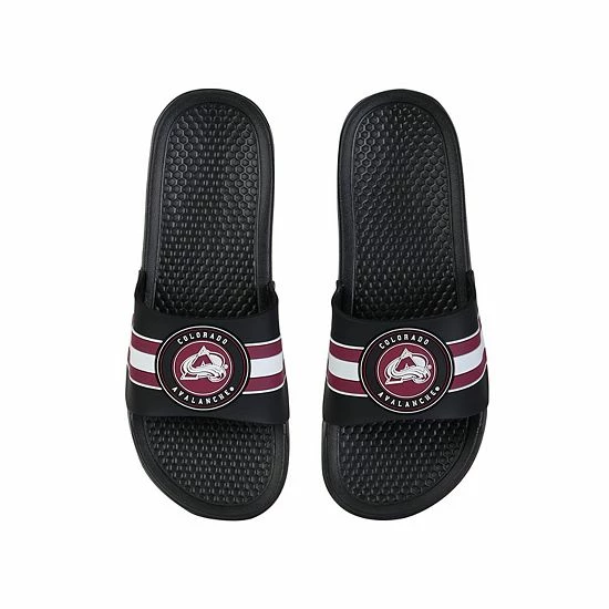 Best deal โค๏ธ Unbranded FOCO Colorado Avalanche Stripe Raised Slide ๐ฉด Sandals ๐งจ