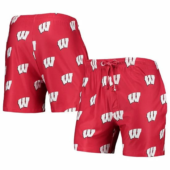 Best deal โค๏ธ Unbranded Men's Concepts Sport Red Wisconsin Badgers Flagship Allover Print Jam Shorts ๐ - Image 2