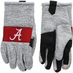 New 😉 Unbranded Men's FOCO Gray Alabama Crimson Tide Team Knit Gloves ✔️