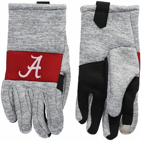 New ๐ Unbranded Men's FOCO Gray Alabama Crimson Tide Team Knit Gloves โ๏ธ
