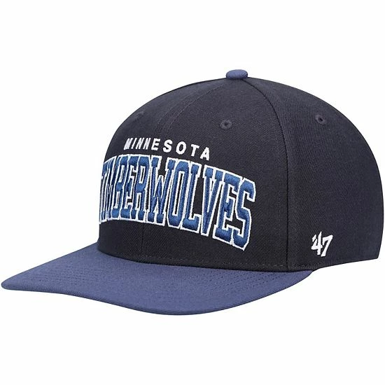 Top 10 ๐ Unbranded Men's '47 Navy Minnesota Timberwolves Blockshed Captain Snapback Hat โ๏ธ - Image 4