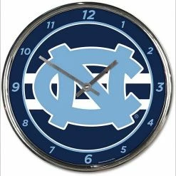 Deals 🔔 Unbranded WinCraft North Carolina Tar 👠 Heels Chrome Wall Clock 🤩