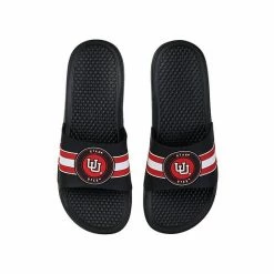 Promo 🧨 Unbranded FOCO Utah Utes Stripe Raised Slide 🩴 Sandals 😍