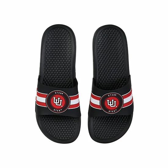 Promo ๐งจ Unbranded FOCO Utah Utes Stripe Raised Slide ๐ฉด Sandals ๐