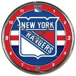 Wholesale 👍 Unbranded WinCraft New York Rangers Chrome Wall Clock ⌛