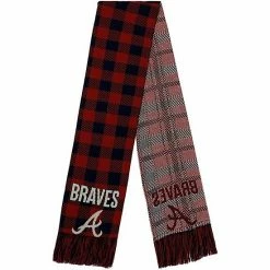 Coupon ⭐ Unbranded FOCO Atlanta Braves Plaid Color Block Scarf 🔔