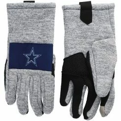Best deal 🧨 Unbranded Men's FOCO Gray Dallas Cowboys Team Knit Gloves 🛒