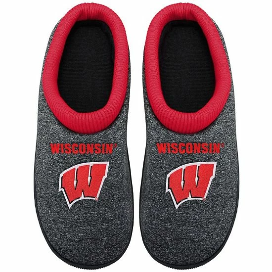 Best Sale ๐ Unbranded Men's FOCO Wisconsin Badgers Cup Sole Slippers ๐