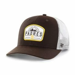 Buy 💯 Unbranded Men's '47 Brown San Diego Padres 2022 Spring Training Panorama Trucker Snapback Hat ✨