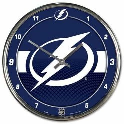 New 🎁 Unbranded WinCraft Tampa Bay Lightning Chrome Wall Clock 💯