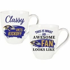 Best Sale ❤️ Unbranded Baltimore Ravens Team 16oz. Ceramic Mug Gift Set 🎁