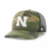 Budget 🌟 Unbranded Men's '47 Camo/Black Nebraska Huskers Team Logo Trucker Snapback Hat 👍