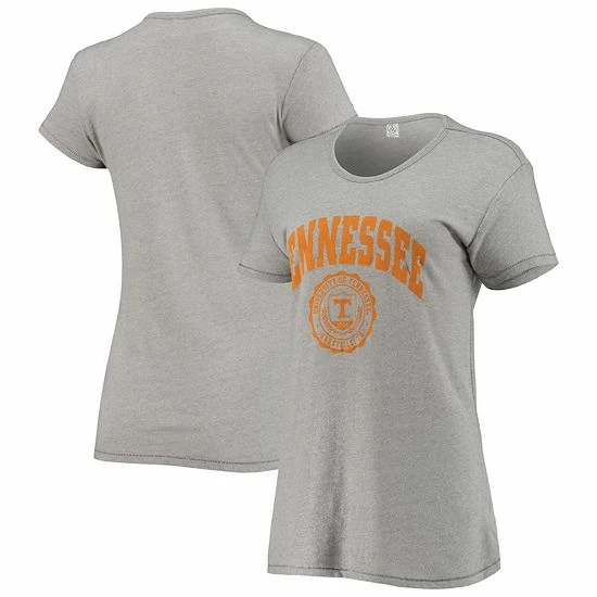 Coupon 🥰 Unbranded 👩 Women's Alternative Apparel Heathered Gray Tennessee Volunteers Keepsake College Seal T-Shirt 💯 - Image 2
