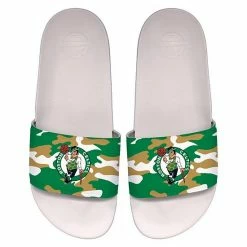 Discount ⌛ Unbranded Men's ISlide Boston Celtics Camo Motto Slide 🩴 Sandals 🔔