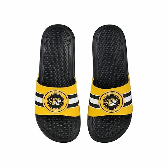 Best Pirce 🛒 Unbranded FOCO Missouri Tigers Stripe Raised Slide 🩴 Sandals 🔥