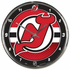 Promo 🥰 Unbranded WinCraft New Jersey Devils Chrome Wall Clock 👍