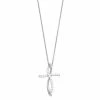 Hot Sale 💯 Unbranded Sterling Silver 1/4 Carat T.W. Diamond Infinity Cross Pendant Necklace ⌛