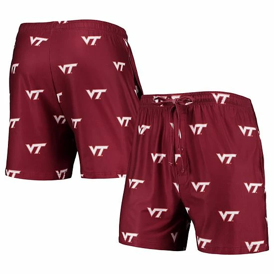 Outlet 🥰 Unbranded Men's Concepts Sport Maroon Virginia Tech Hokies Flagship Allover Print Jam Shorts 🤩 - Image 2