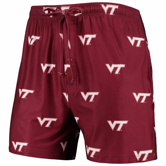 Outlet 🥰 Unbranded Men's Concepts Sport Maroon Virginia Tech Hokies Flagship Allover Print Jam Shorts 🤩 - Image 3