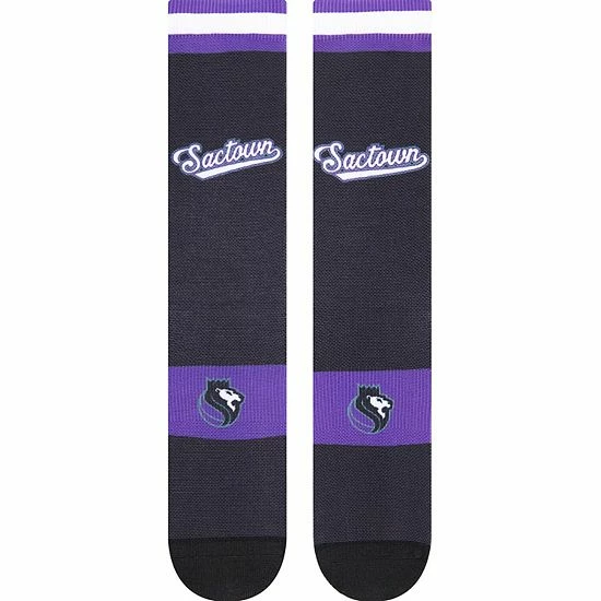 Cheap ๐ฅ Unbranded Men's Black Sacramento Kings 2021/22 City Edition Crew ๐งฆ Socks ๐ฅ - Image 3