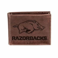 Flash Sale 😀 Unbranded Brown Arkansas Razorbacks Bifold Leather Wallet 🤩