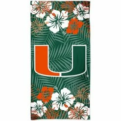 Coupon ✨ Unbranded WinCraft Miami Hurricanes 60'' X 30'' Floral Spectra Beach Towel' ⭐